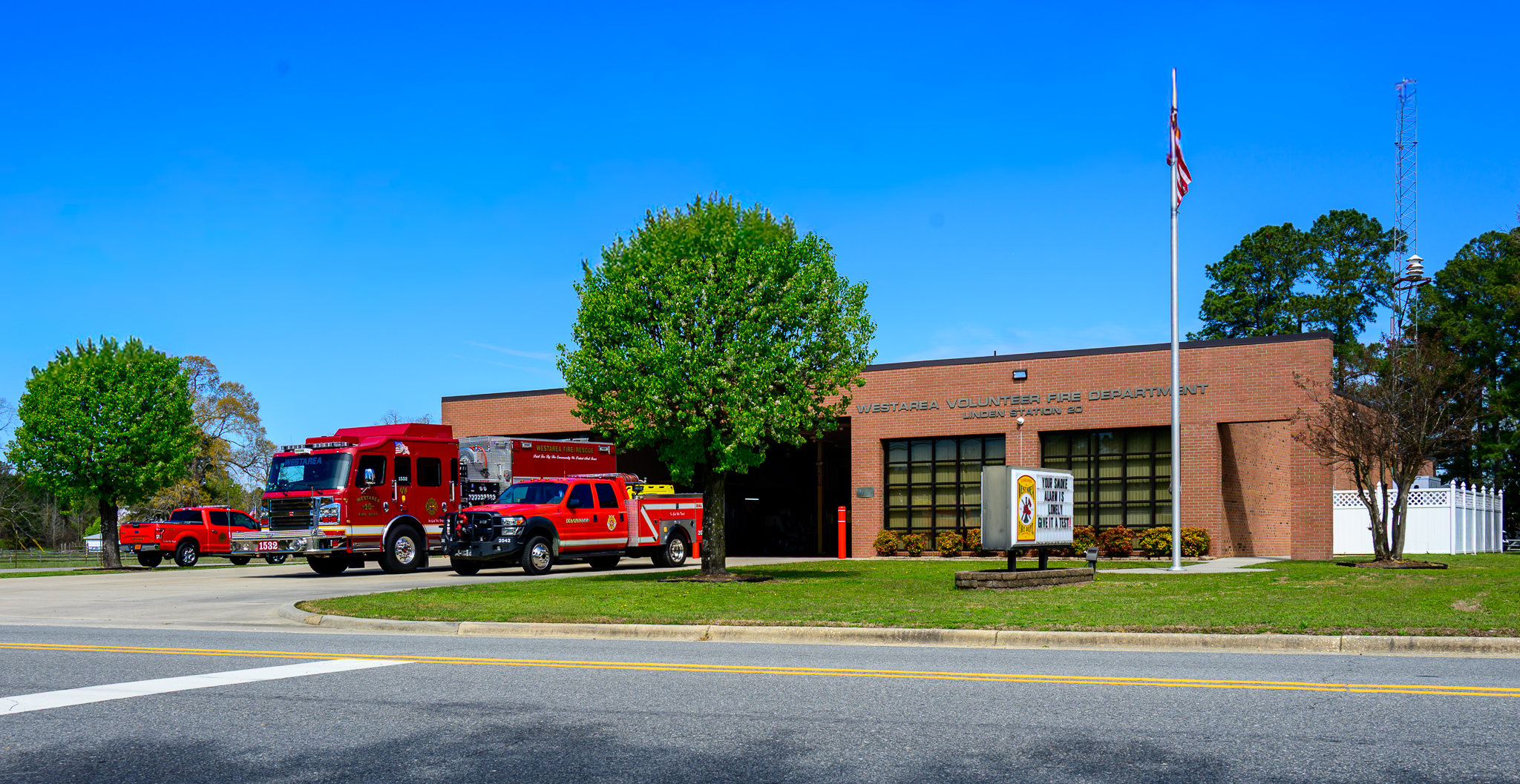 Westarea station front with apparatus