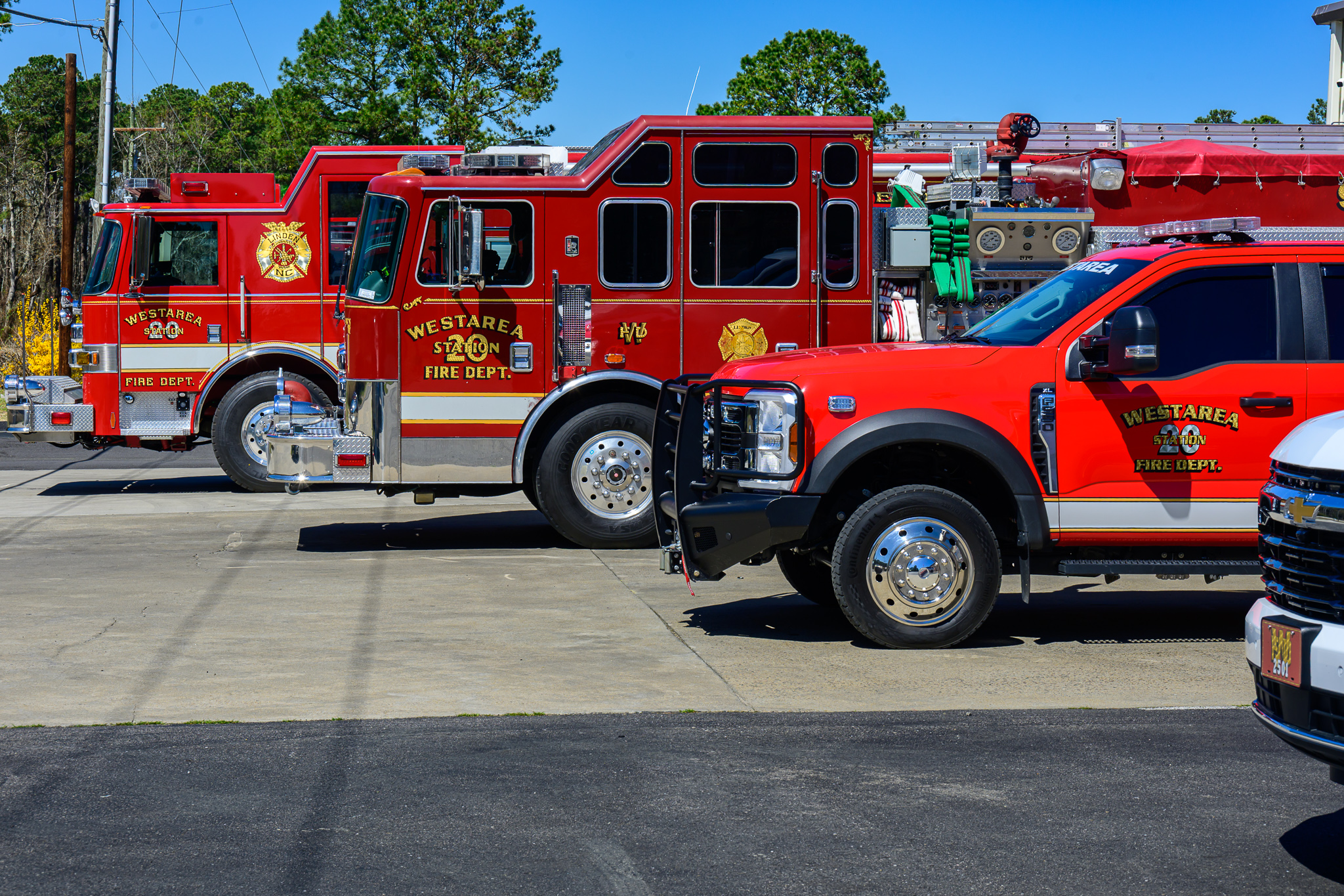 Closeup of Westarea engine lineup